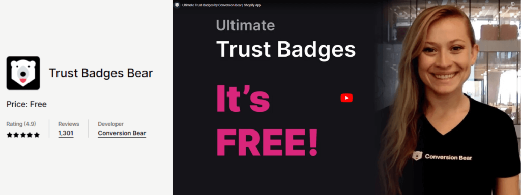 Trust Badges Bear on Shopify
